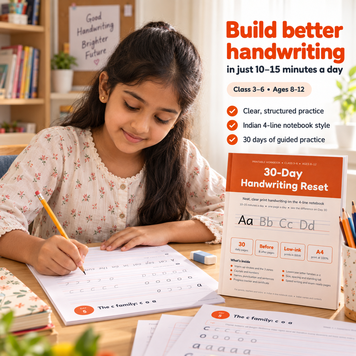 30-Day Handwriting Reset | Class 3–6 Printable Workbook - preview 3