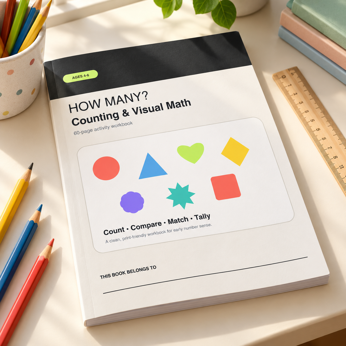 How Many? Visual Counting Workbook | Ages 4–6 - cover