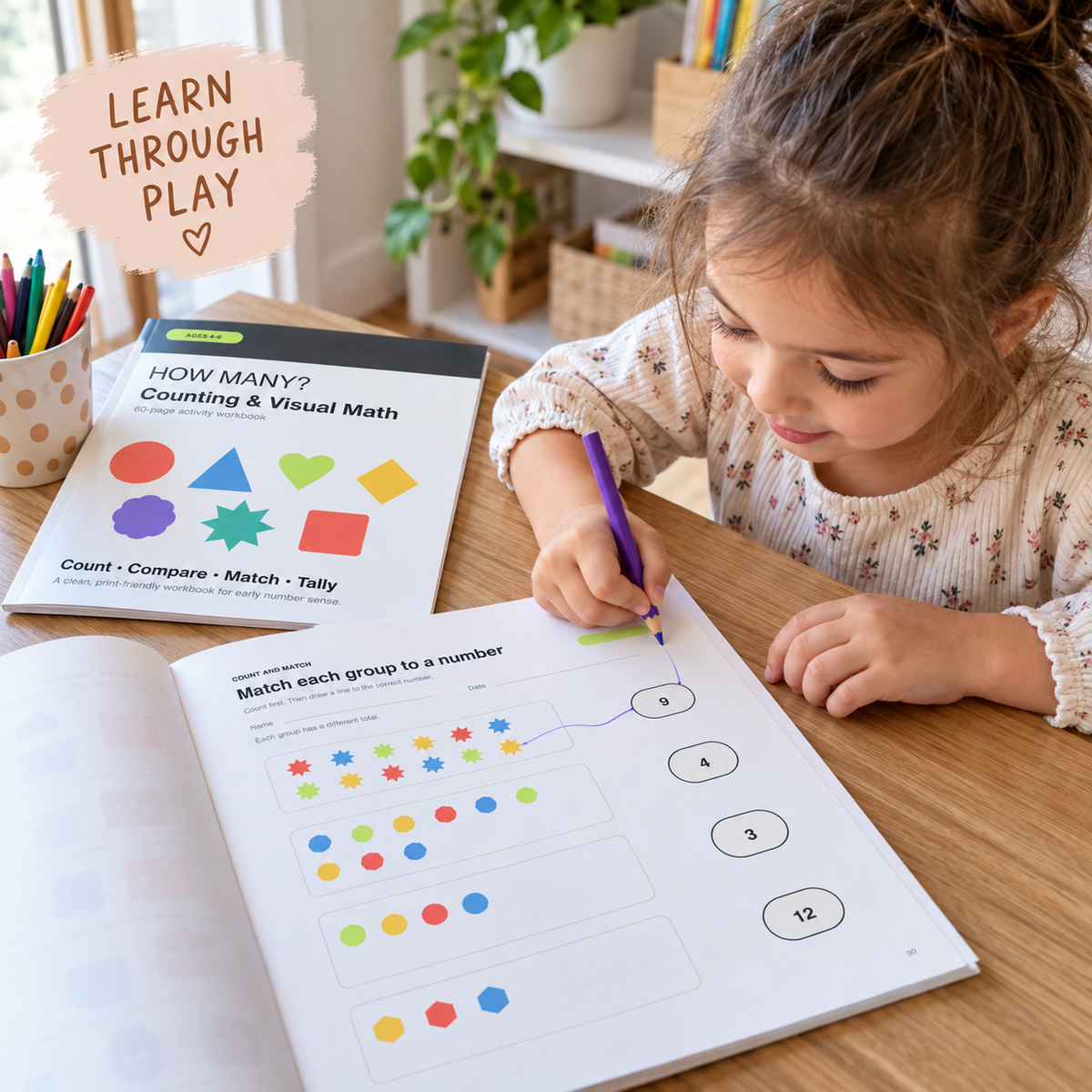 How Many? Visual Counting Workbook | Ages 4–6 - preview 3
