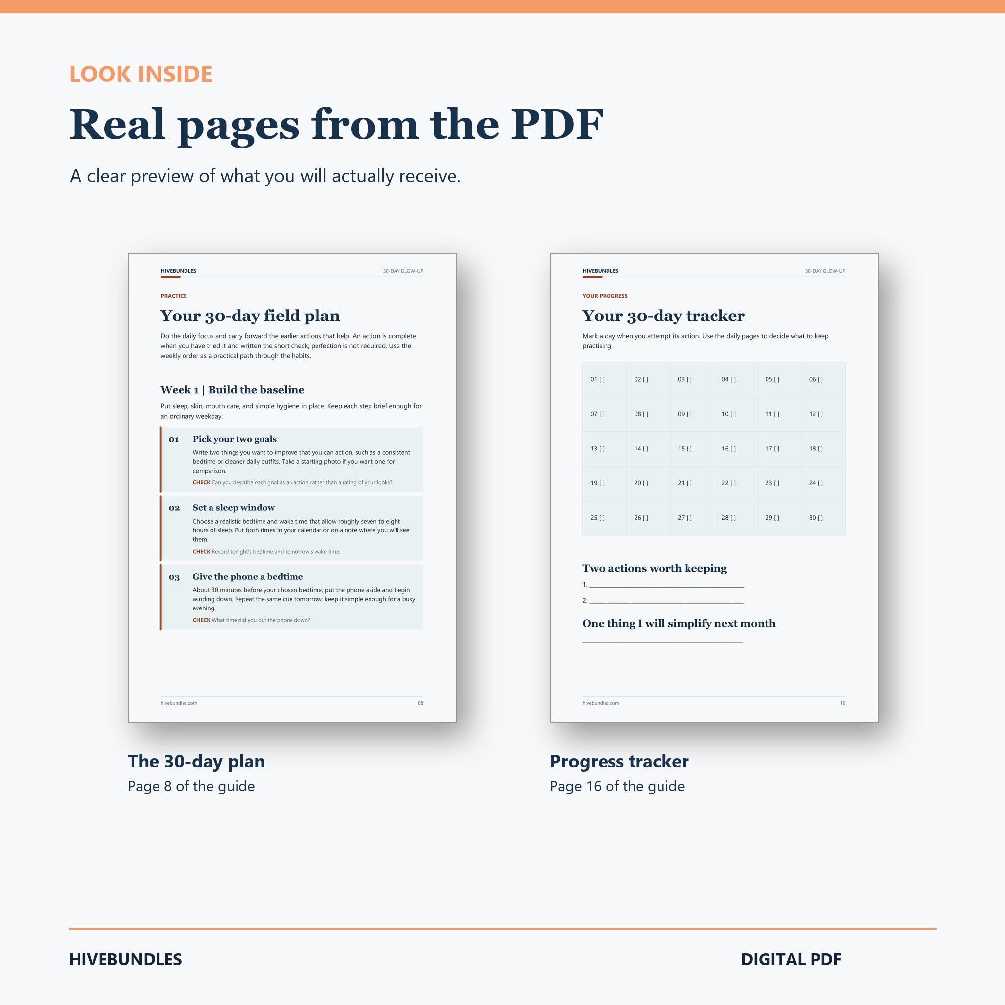 30-Day Glow-Up for Men | Practical Digital Guide - preview 2