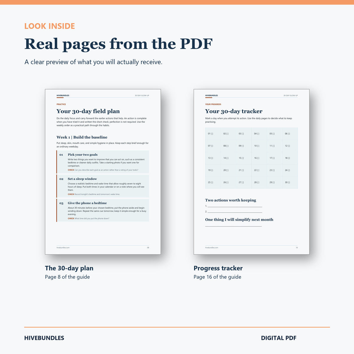 30-Day Glow-Up for Men | Practical Digital Guide - preview 2