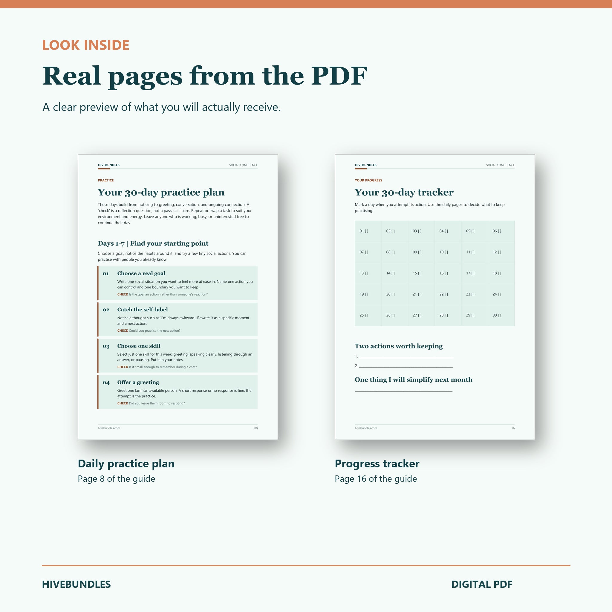 30 Days of Social Confidence | Practice Guide - preview 2